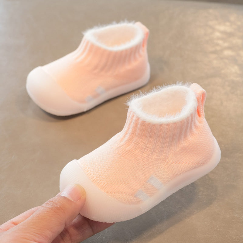 Baby Lauflernschuhe aus Wolle und Baumwolle