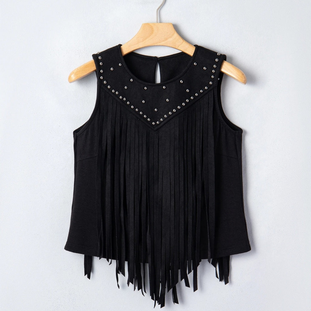 Retro Fransen-Top für Damen