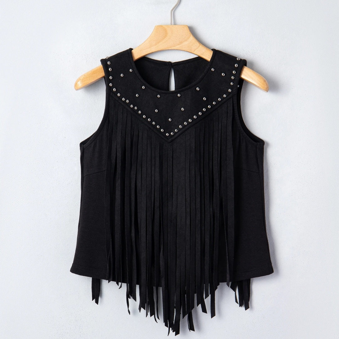 Retro Fransen-Top für Damen