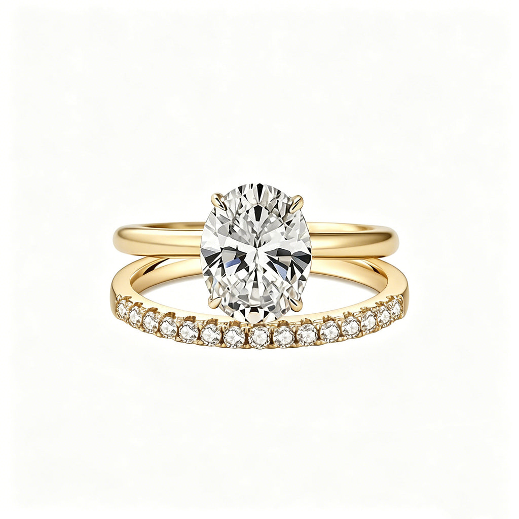 Ovaler Zirconring-Set – 2- oder 3-teilige Varianten | LuxeStyle