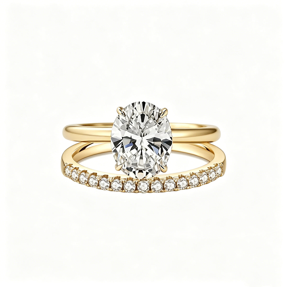Ovaler Zirconring-Set – 2- oder 3-teilige Varianten | LuxeStyle