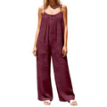Eleganter ärmelloser Jumpsuit mit weitem Bein