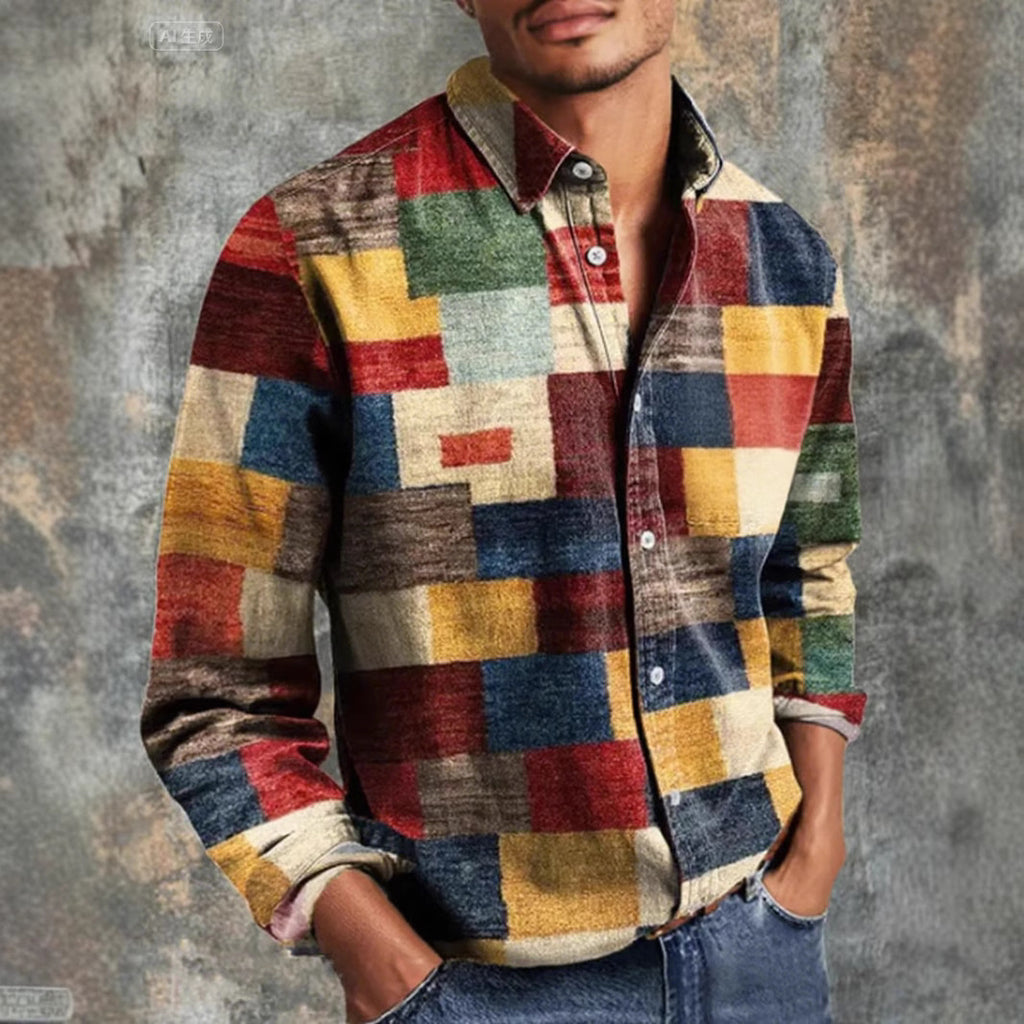 Herren Langarmhemd im Retro-Look – Bild 6 | LuxeStyle