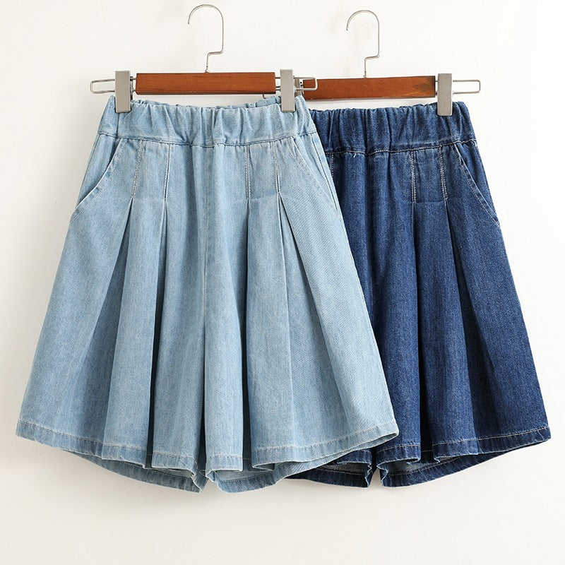 Denim Capri Shorts für Damen