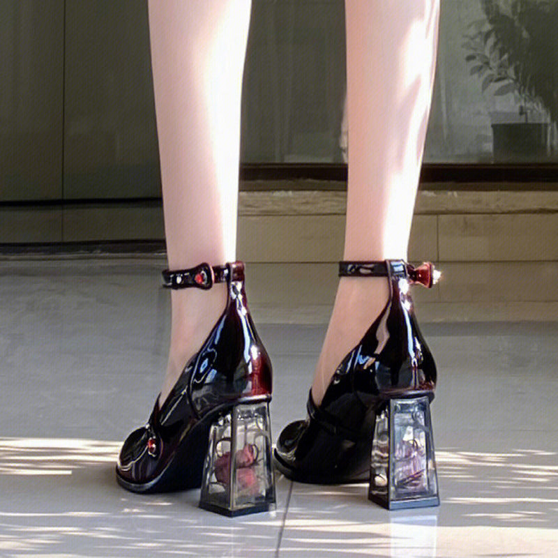 Retro-High Heels mit Blockabsatz | LuxeStyle