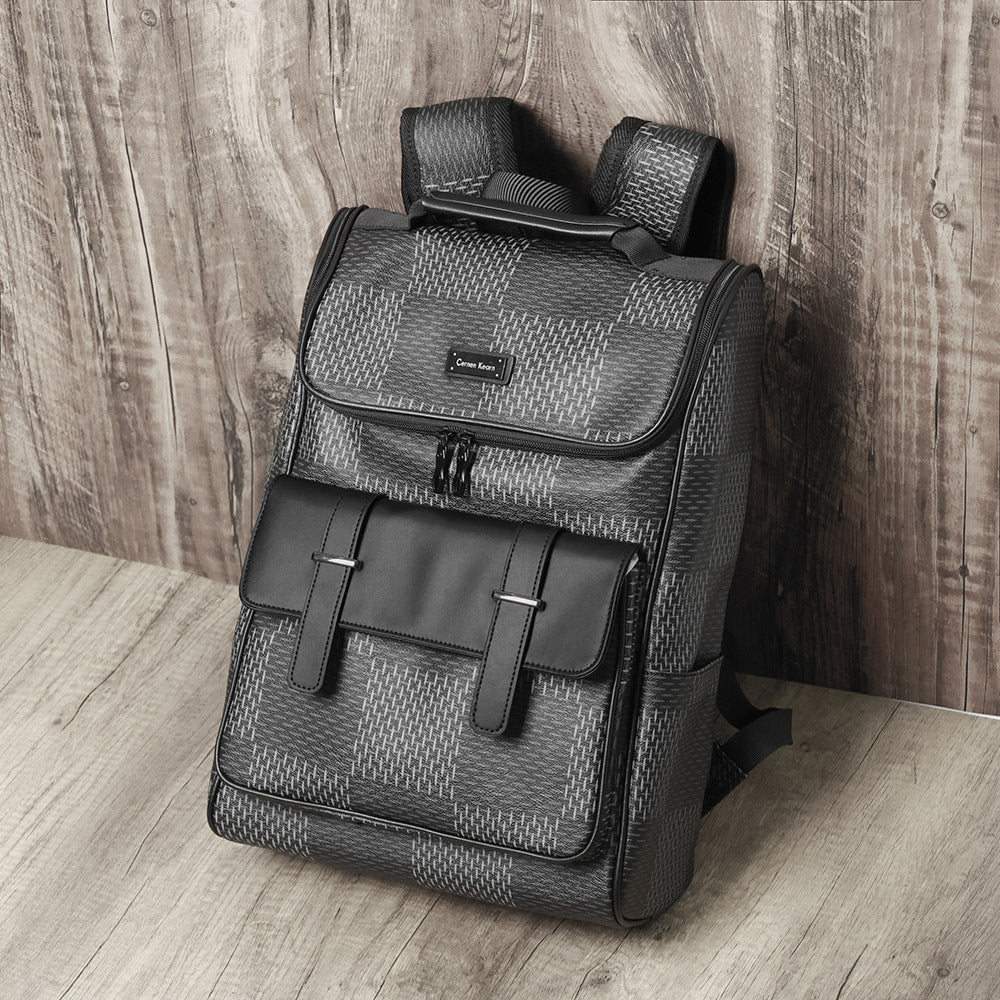 Grosses Casual-Rucksack mit PU-Leder und Buchstaben-Print – Bild 8 | LuxeStyle