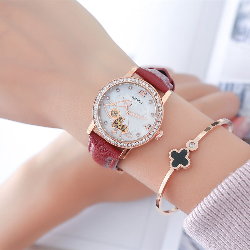 Mechanische Armbanduhr mit Lederarmband – Bild 2 | LuxeStyle