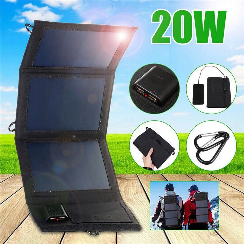 Faltbares 20W Solar-Ladegerät mit Dual-USB – Bild 3 | LuxeStyle