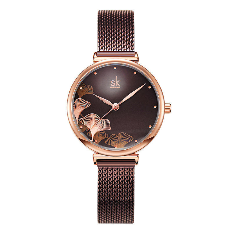 Ginkgo-Blatt Uhrenarmband für Damen – Bild 2 | LuxeStyle