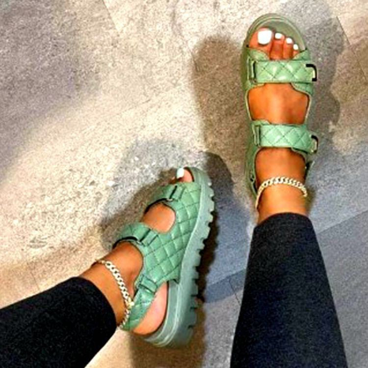 Klassische Damen-Sandalen mit Klettverschluss – Bild 15 | LuxeStyle