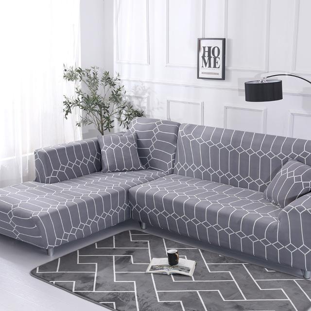 Elastischer Sofaüberzug Kaleidoskop-Muster – Bild 7 | LuxeStyle