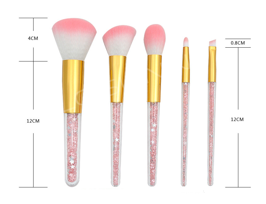 5 Transparenz-Hand-Makeup-Bürsten – Bild 1 | LuxeStyle