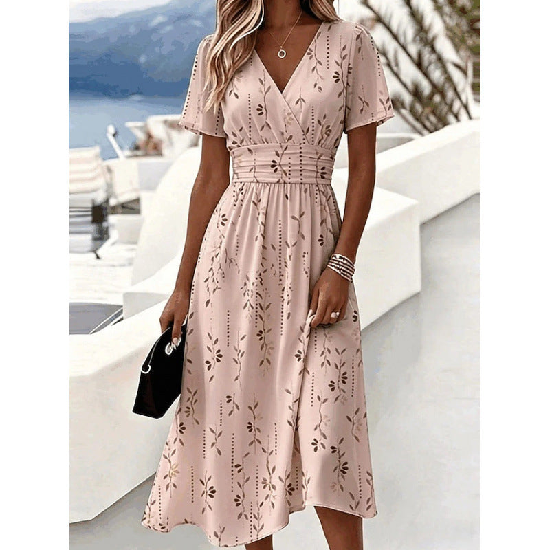 3D Retro Muster A-Linien-Kleid für Damen
