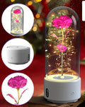 LED Rose mit Bluetooth-Speaker im Glas