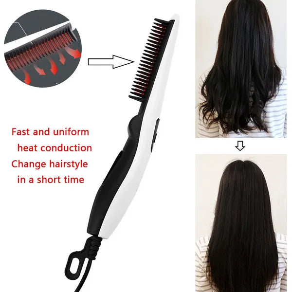 Elektrische Haarglättungsbürste für Haar & Bart – Ansicht 6