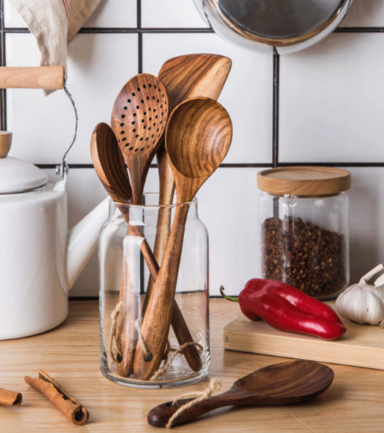 5-teiliges Küchenhelfer-Set aus Akazienholz · 5 Stück – Bild 3 | LuxeStyle