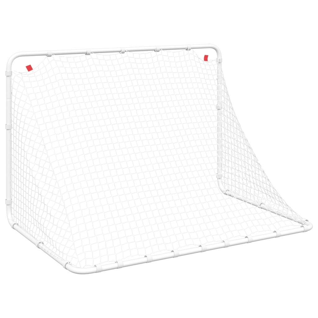 Fussballtor 122 x 81 cm Stahl Weiss