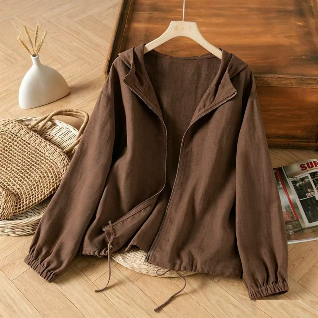 Leichter Trenchcoat-Bluse mit Fledermausärmeln