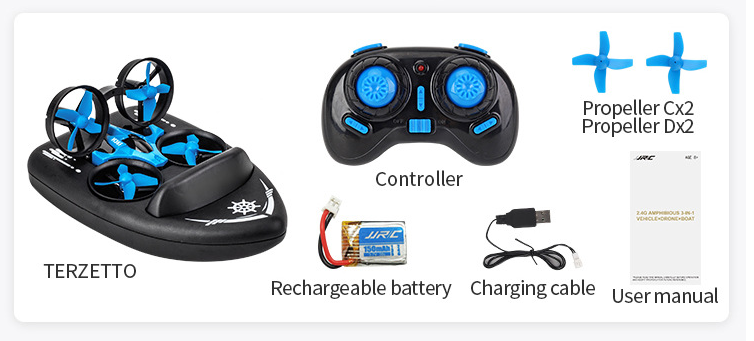 3-in-1 RC Drohne, Landfahrzeug & Boot – Bild 4 | LuxeStyle