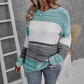 Farbblock-Pullover Damen