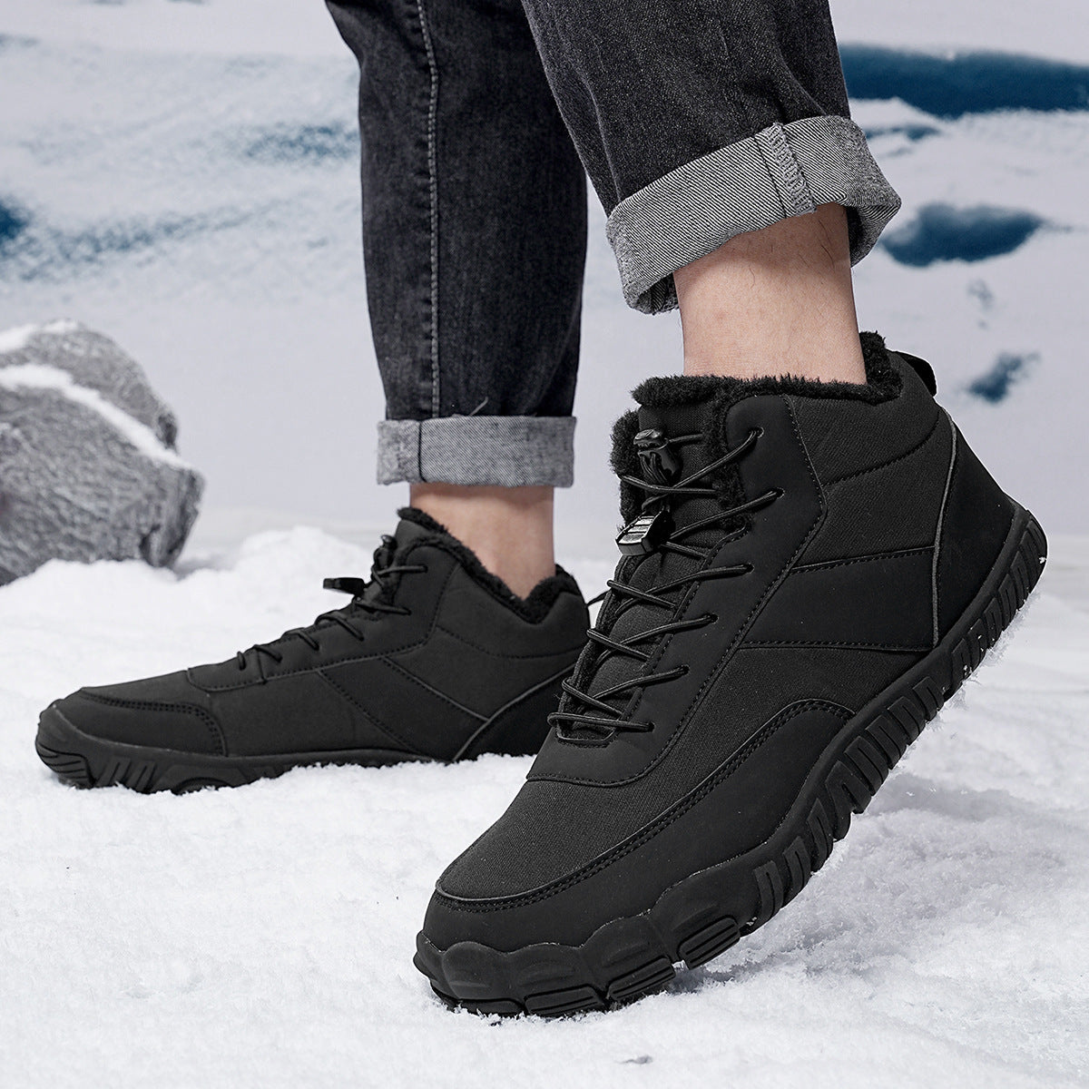 Outdoor Herrenschuh 5-Zehen, Baumwoll-Polster, Gummisohle – Bild 7 | LuxeStyle