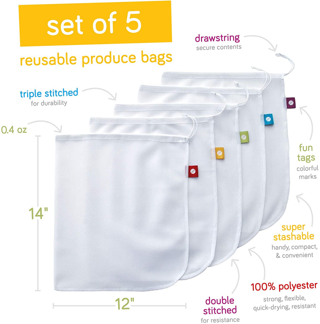 Weisses Drawstring-Tasche für Gemüse – Bild 2 | LuxeStyle