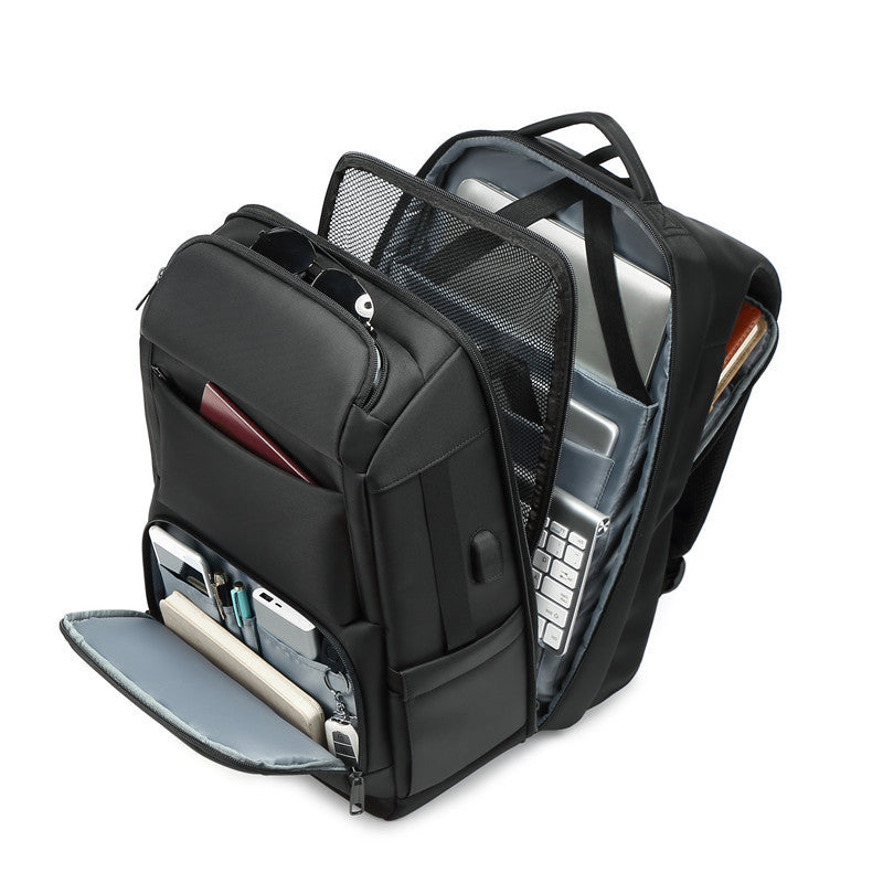 Schwarzer Multifunktionaler Rucksack aus Nylon/Polyester – Bild 2 | LuxeStyle