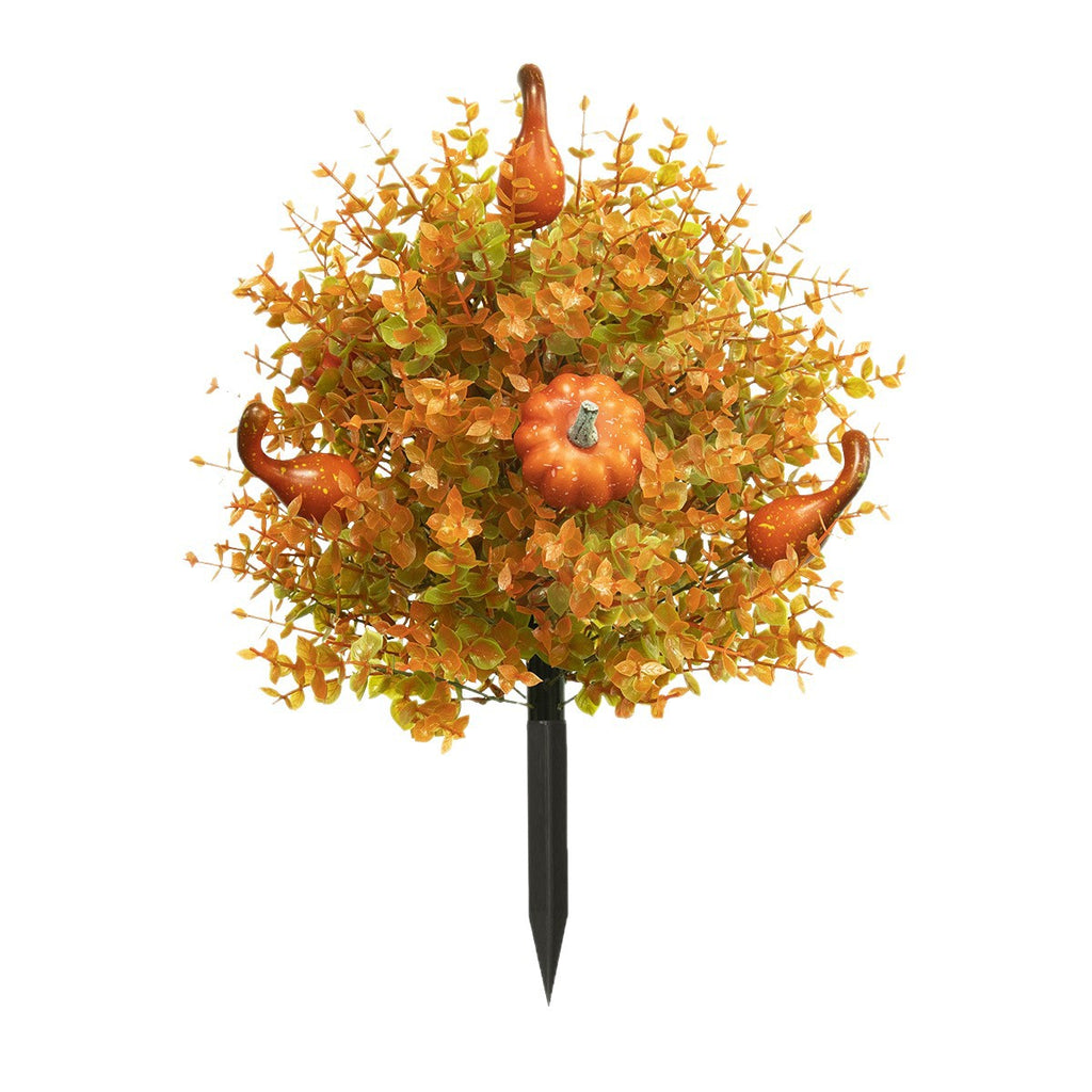 Halloween Gartenstecker mit Kunstblumen