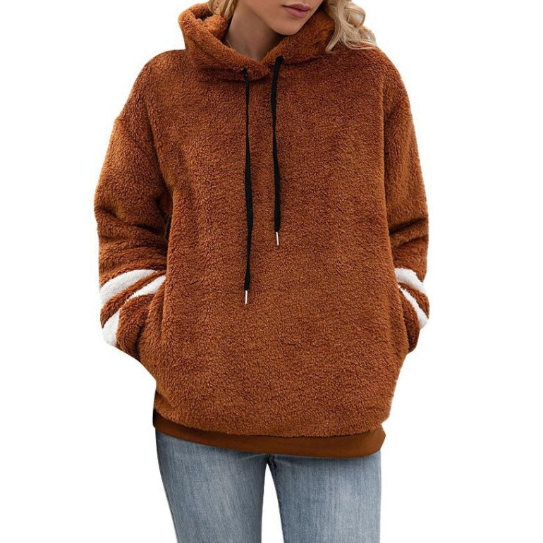 Relaxed-Fit Hoodie «Cosy» – mit Fell-Panel & Kordelzug