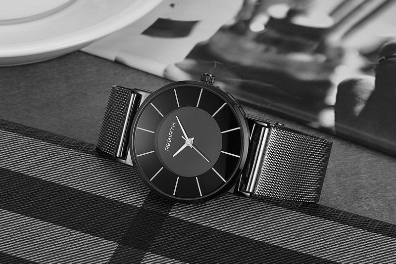 Stahlmesh-Wasserfeste Armbanduhr mit Zeiger – Bild 9 | LuxeStyle