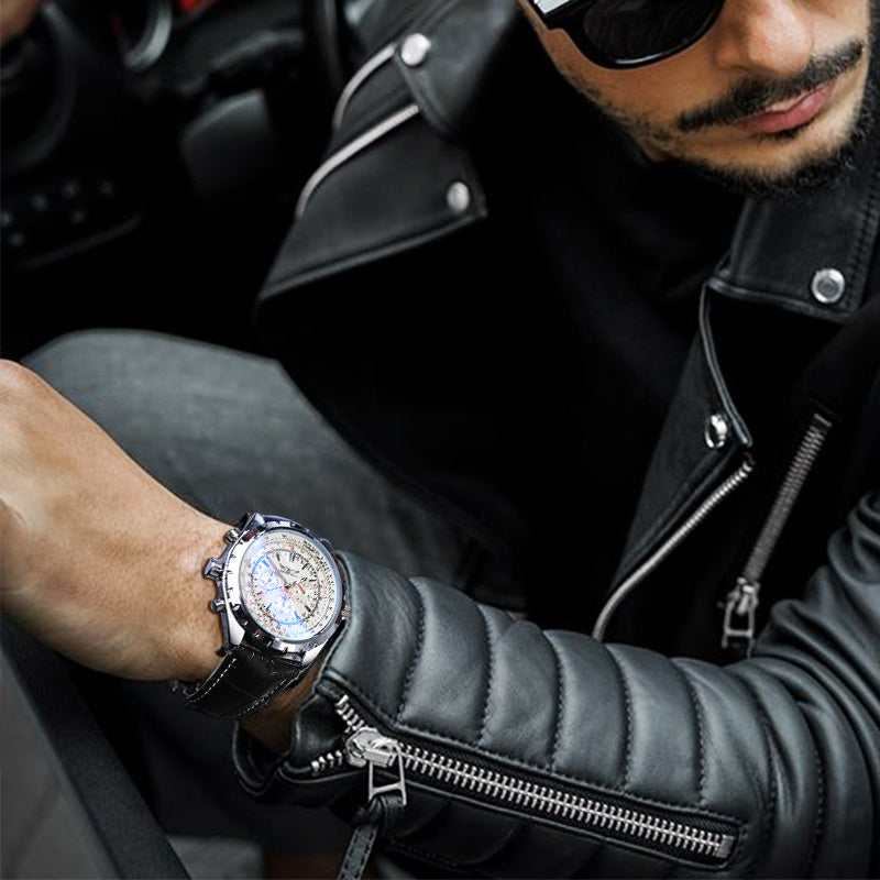Herrenuhr mit Zeiger- und Zahlenanzeige | LuxeStyle