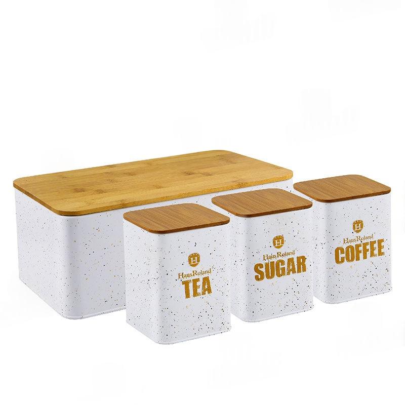 Stahlbox-Set 4er-Set aus Edelstahl, 1–2 Liter