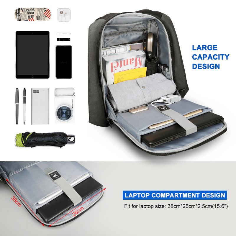 Laptop-Rucksack mit USB-Ladeanschluss – Bild 5 | LuxeStyle