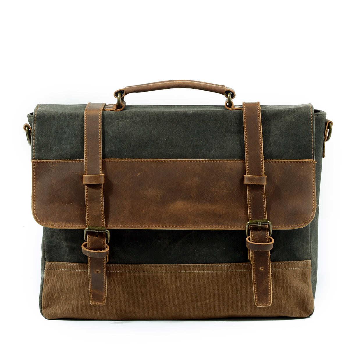 Aktentasche aus Ölwachs-Canvas und Leder – Bild 10 | LuxeStyle