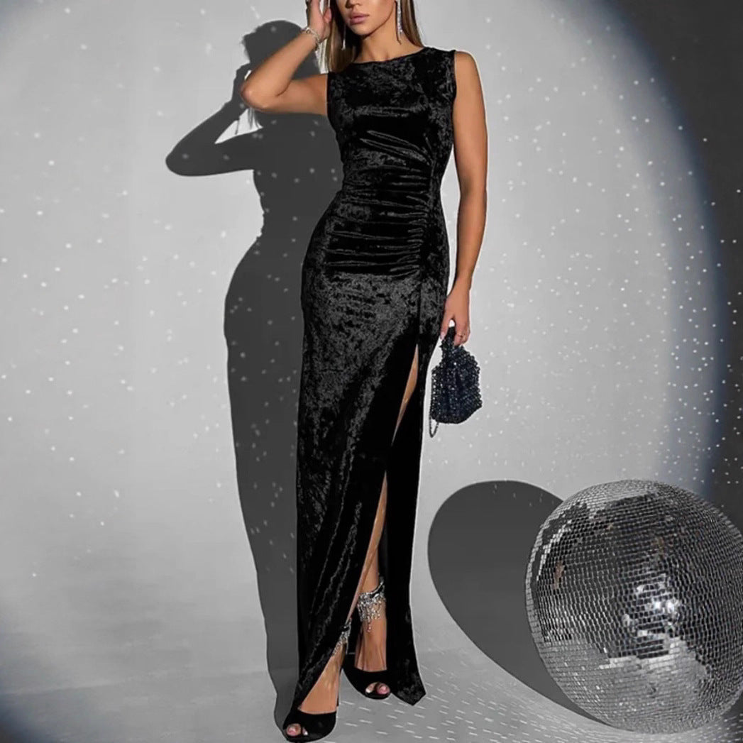 Elegantes Samt-Abendkleid für Damen – Bild 2 | LuxeStyle