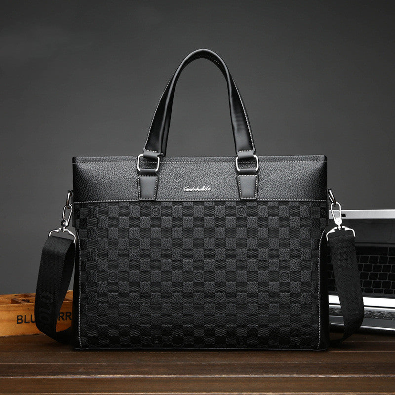 Business Handtasche für Herren im Streifen-Design – Bild 2 | LuxeStyle