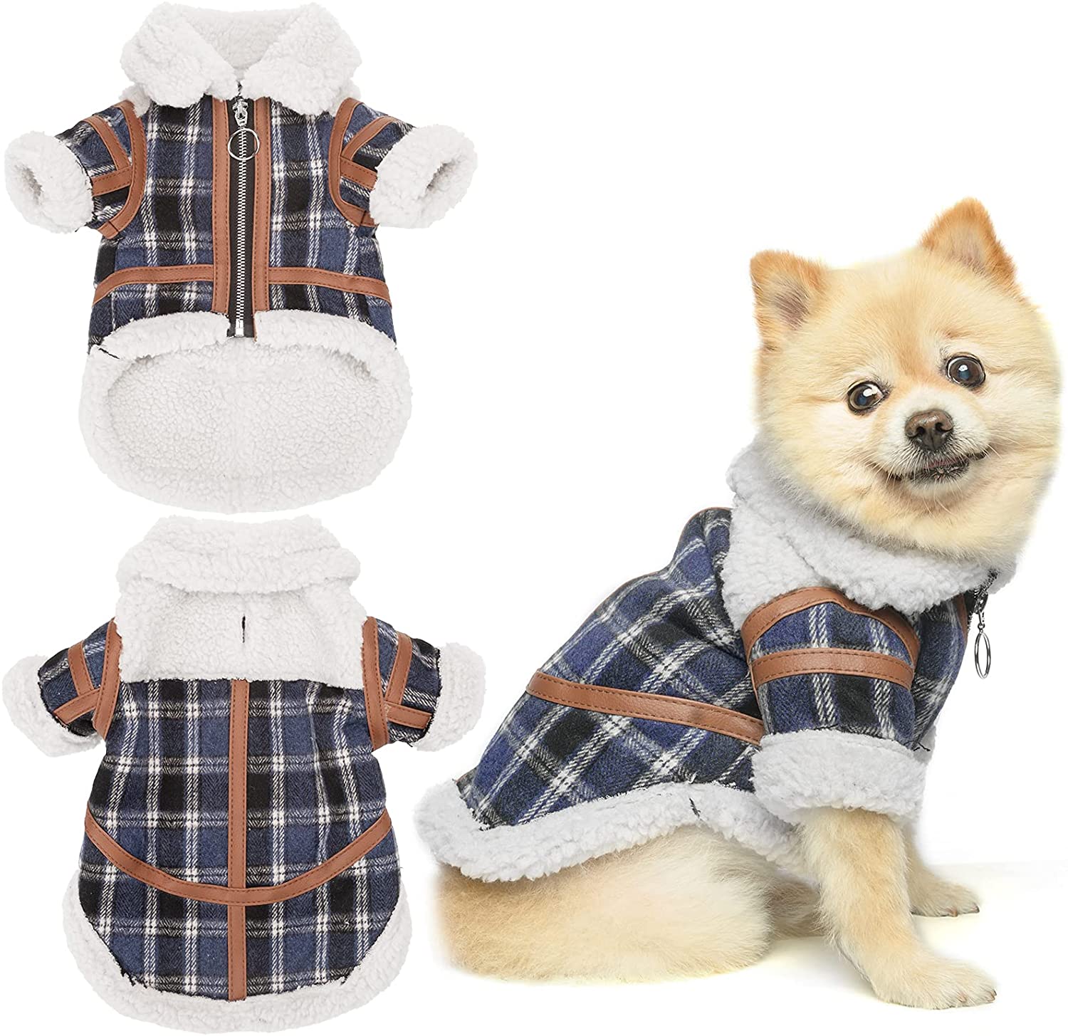 Karierte Hundekleidung