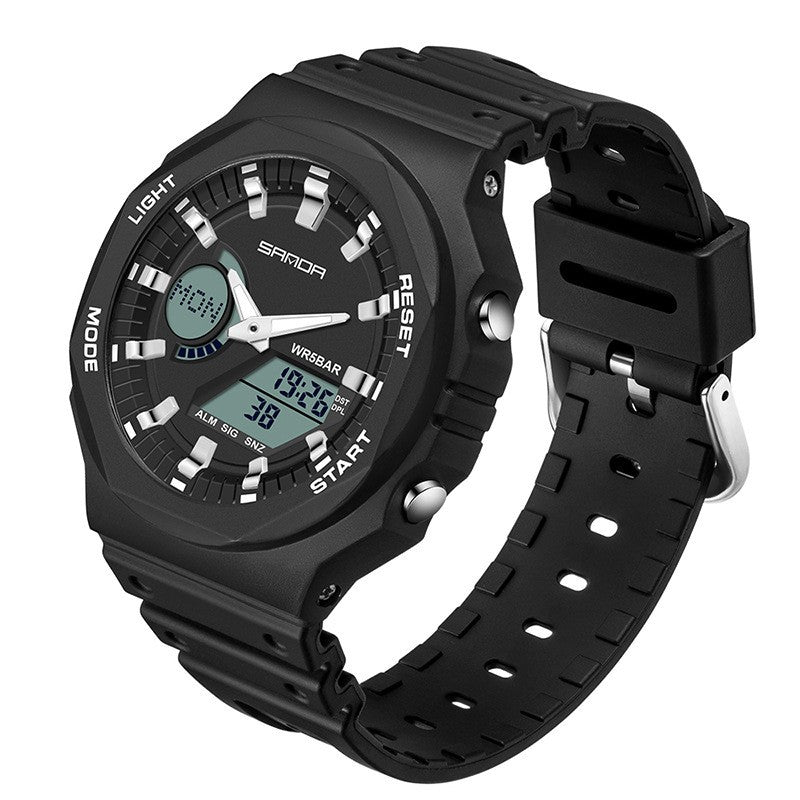 Multifunktions-Sportuhr mit Doppeldisplay und 50m Wasserdicht
