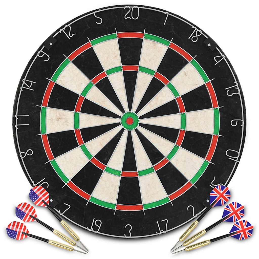Sisal Dartboard mit 6 Profi-Darts