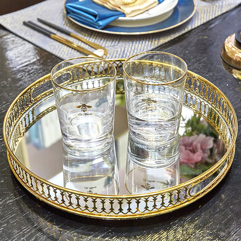 Spiegel-Serviertablett aus Metall – Bild 2 | LuxeStyle