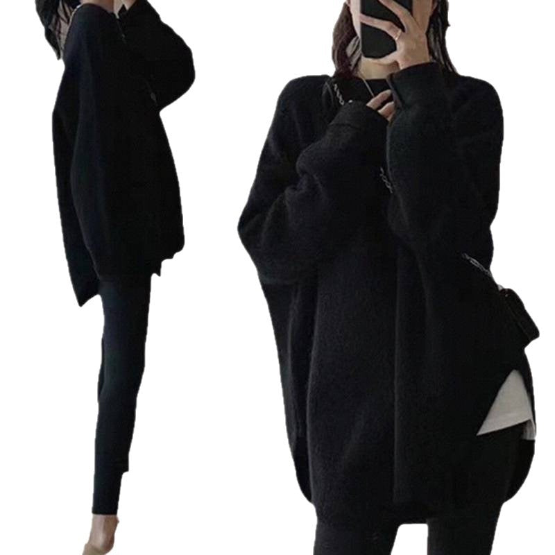 Mid-length Loose Fit Damen Pullover