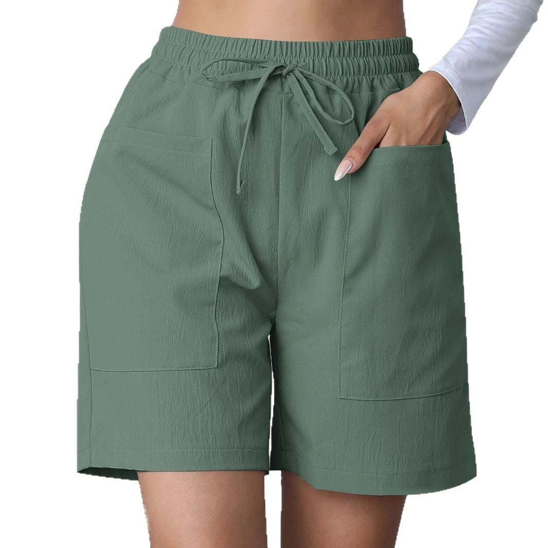 Leichte Leinen-Shorts mit Taschen
