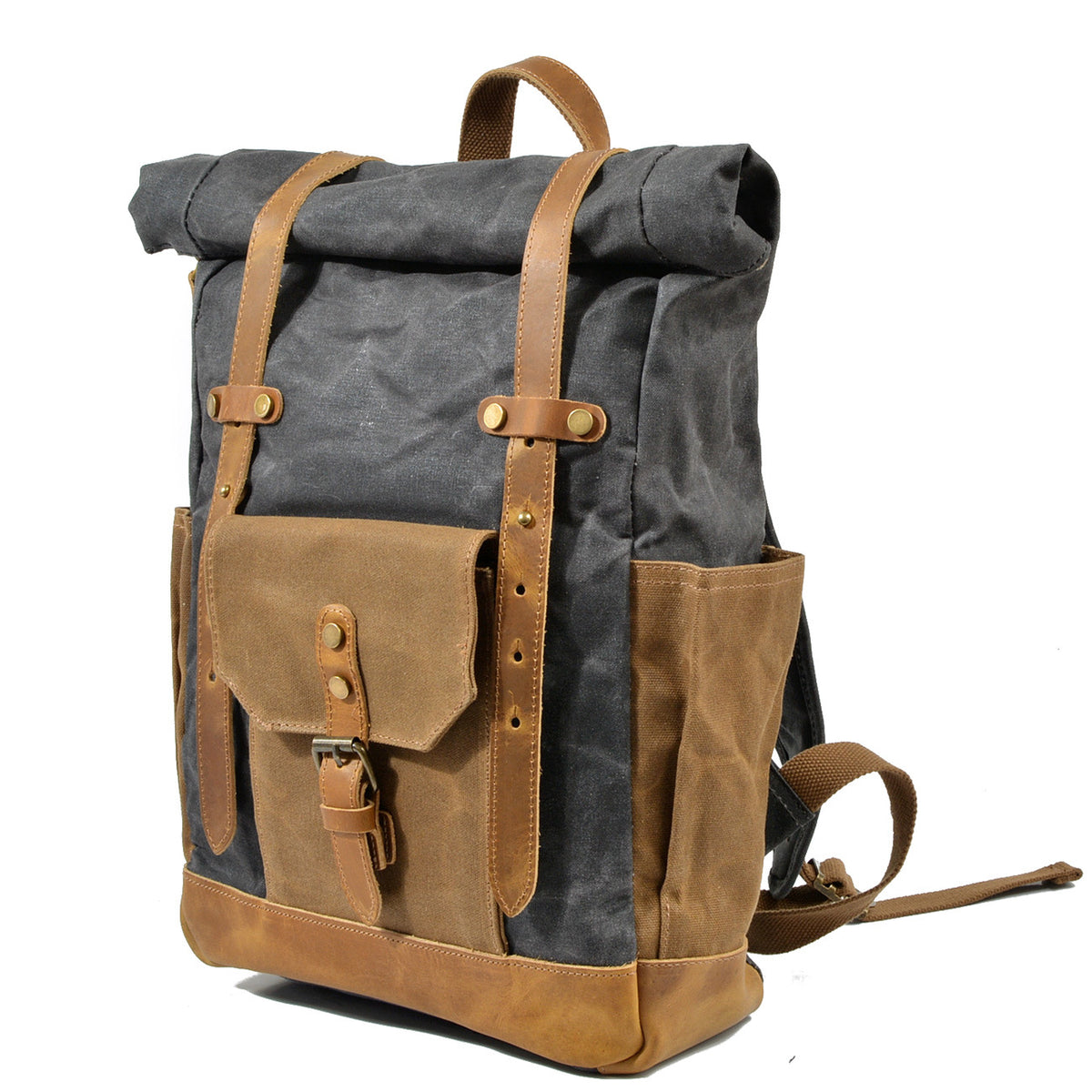 Retro Rucksack mit Kontrastfarben – Bild 2 | LuxeStyle