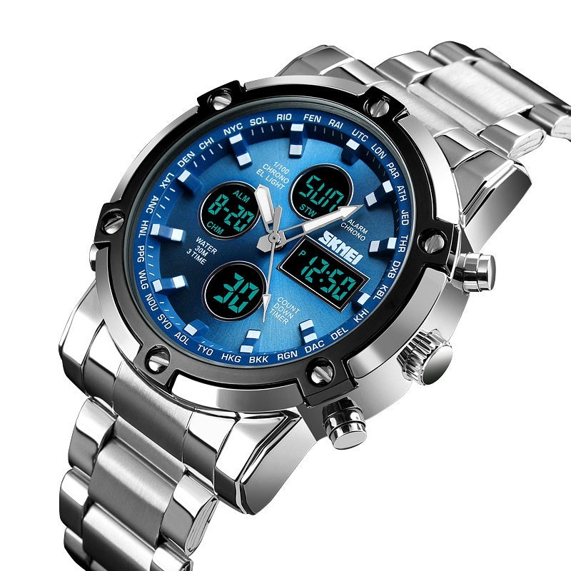 Stahlarmband-Uhr mit Quarzwerk – Silberschale – Bild 10 | LuxeStyle