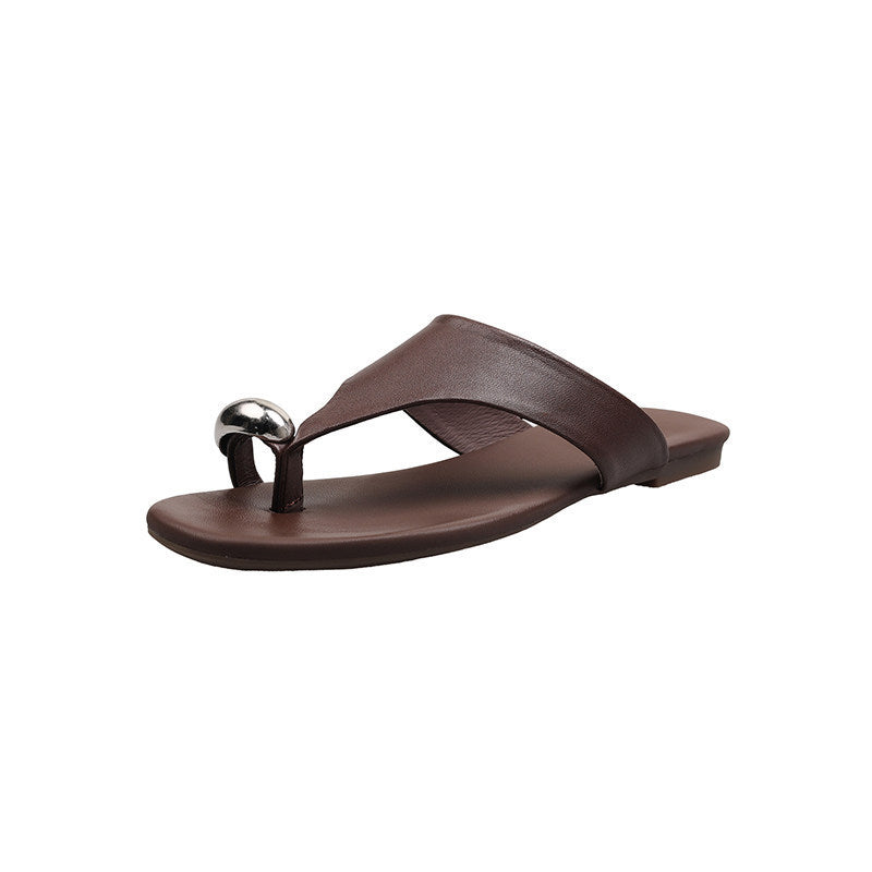 Schafsfell-Sandalen mit Metallschnalle