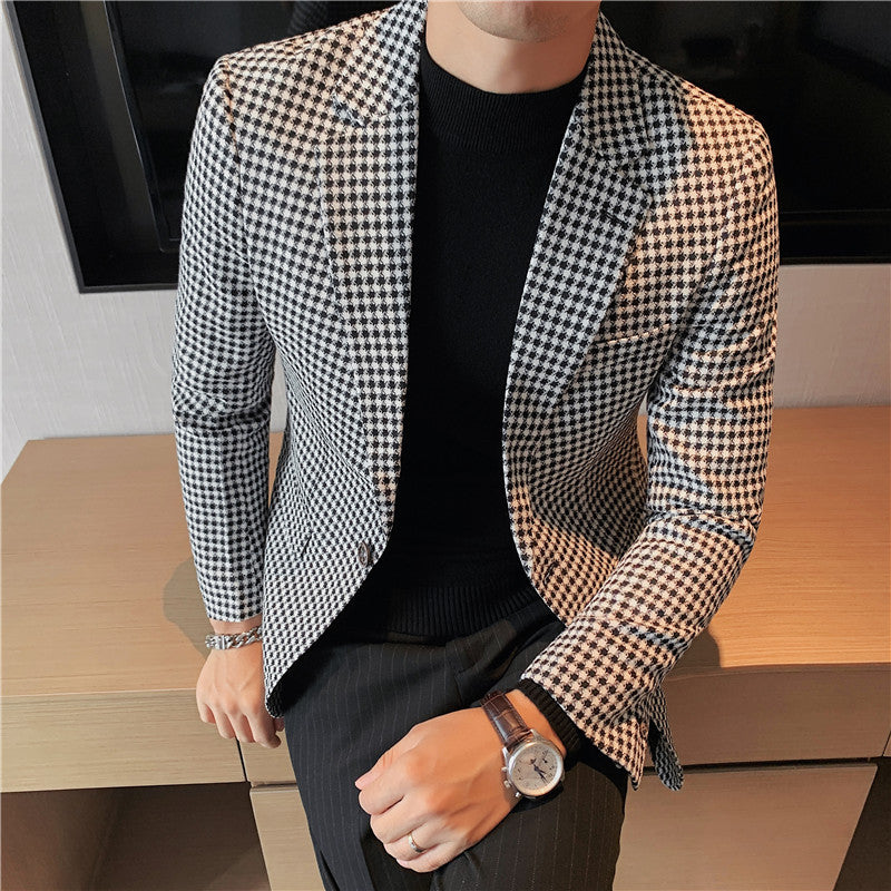 Herren Sakko mit Hahnentrittmuster – Bild 5 | LuxeStyle
