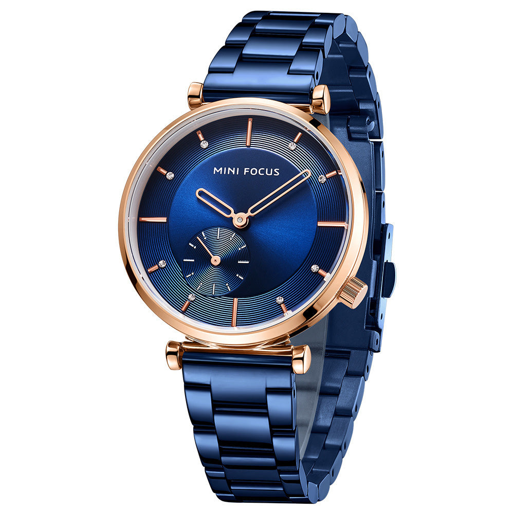 Damen-Quarzarmbanduhr aus Edelstahl | LuxeStyle