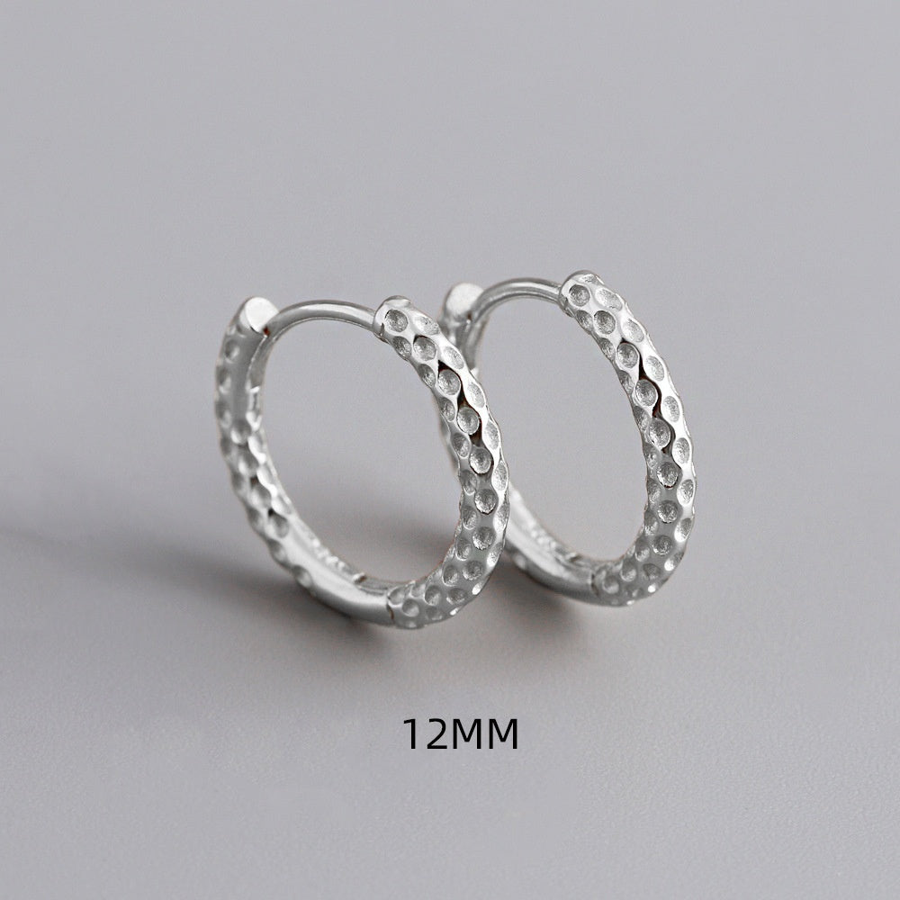 Kreis und Karo Hochwertiger 925 Silberohrclip