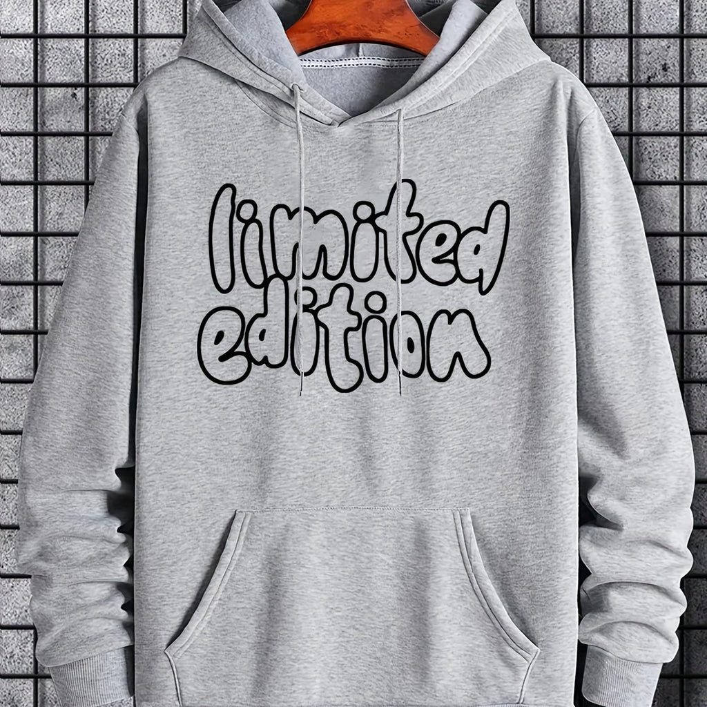 Gemusterter Fleece-Kapuzenpullover für Herren