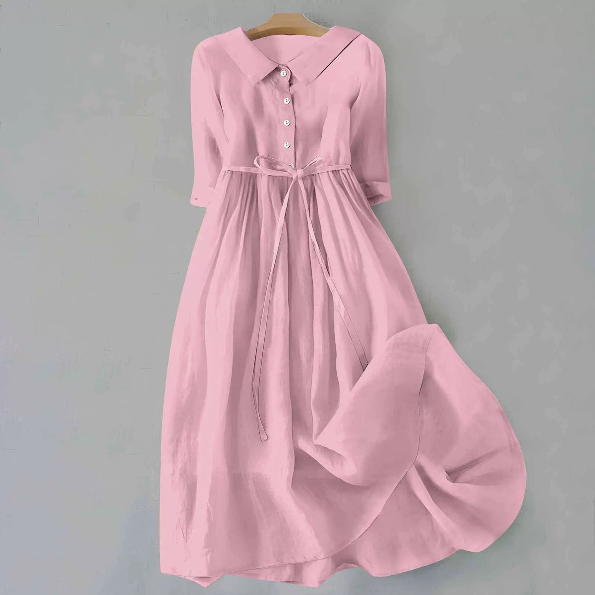 Damenkleid mit Kragen und Knopfleiste – Bild 2 | LuxeStyle